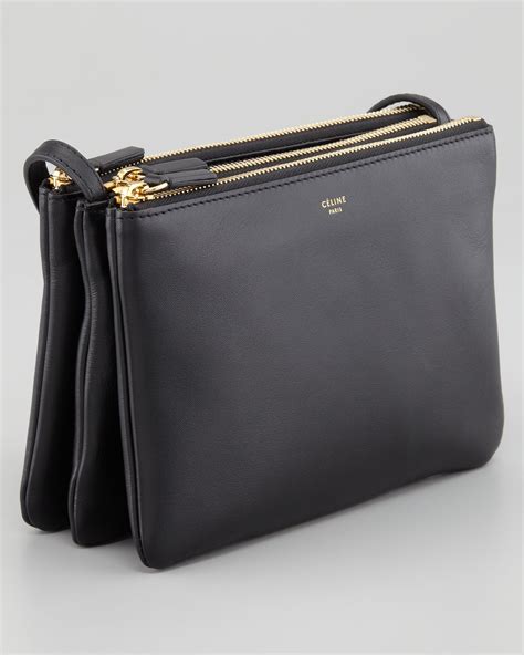 celine small c leather shoulder bag|Celine pouch with strap.